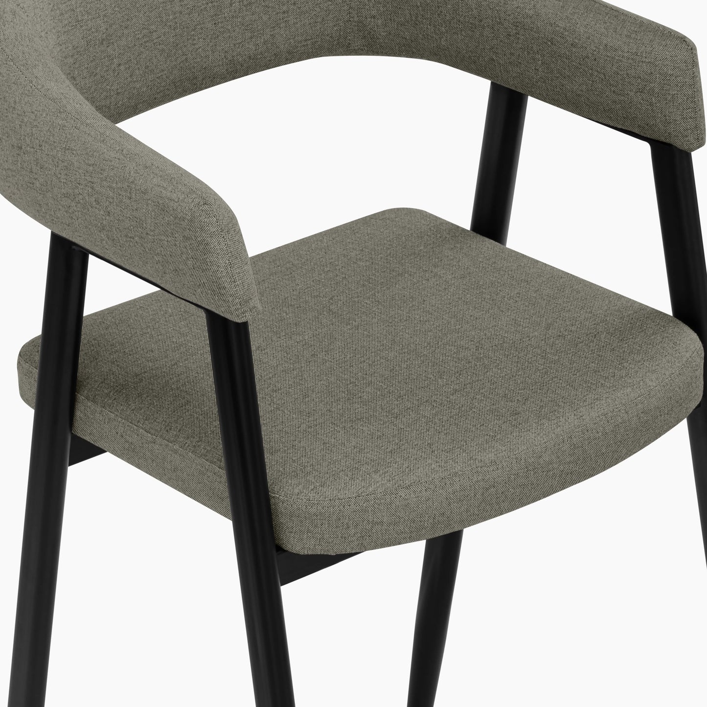Presley Kitchen Stool | Speckled Grey Sustainable Fabric & Black