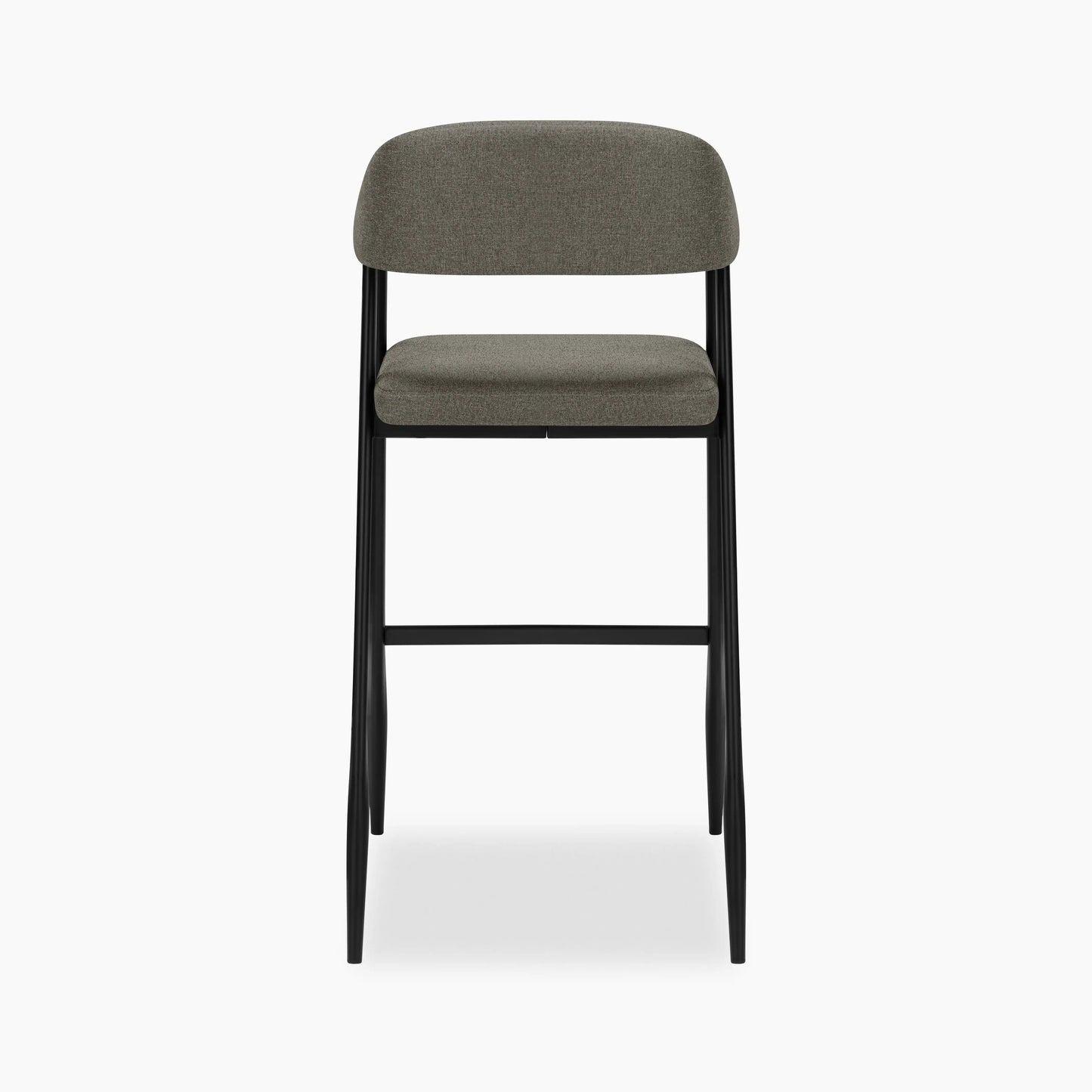 Presley Bar Stool | Speckled Grey Sustainable Fabric & Black
