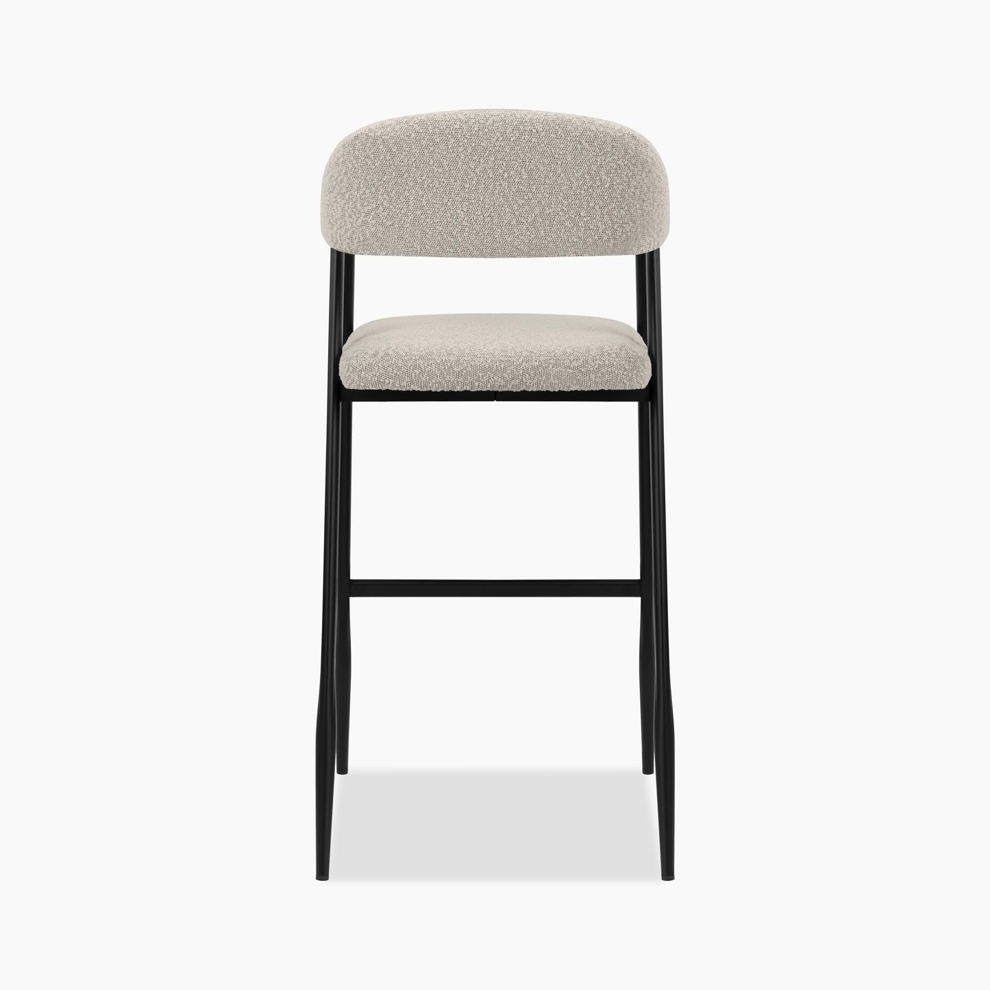 Presley Bar Stool | Speckled Stone Sustainable Boucle & Black