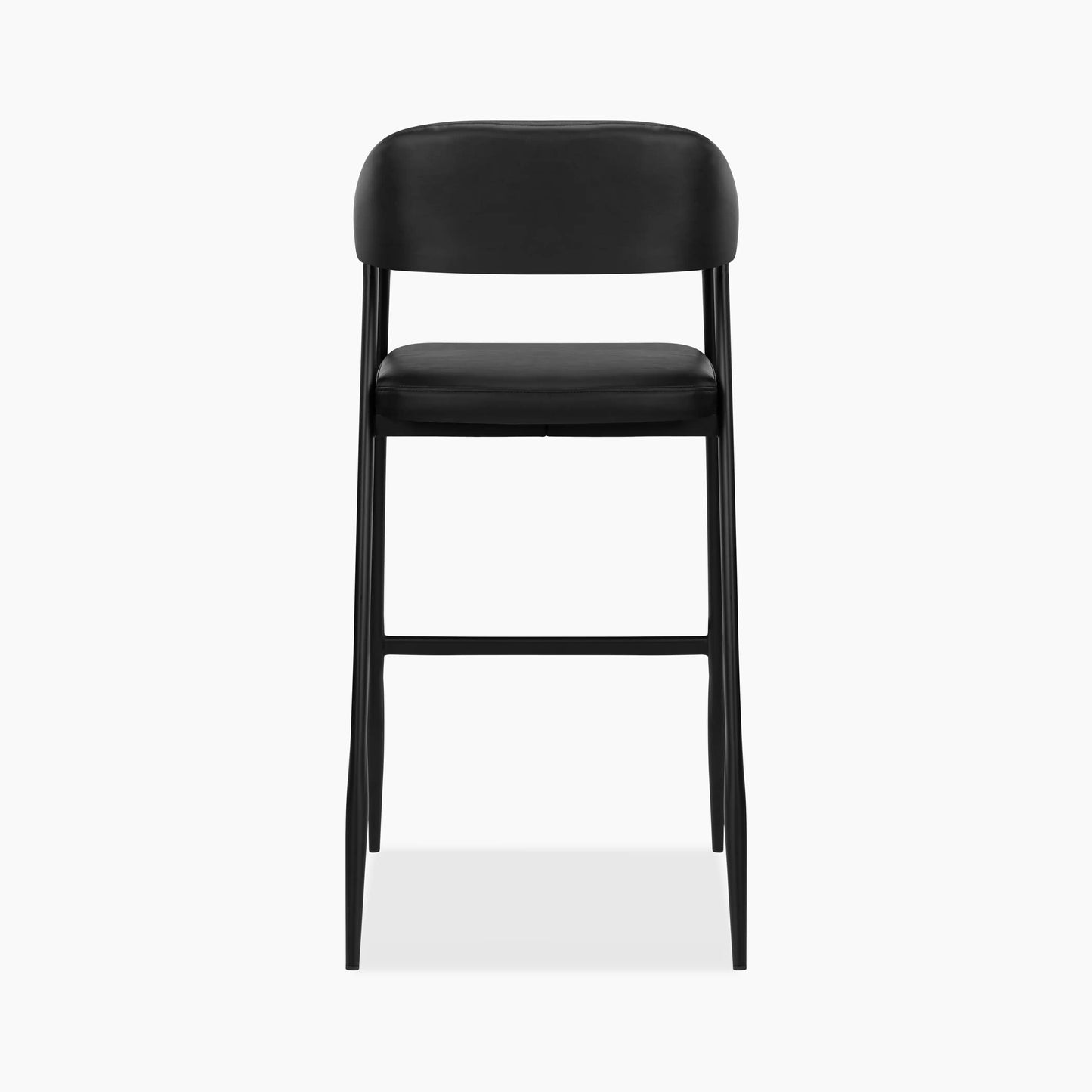 Presley Bar Stool | Vintage Black Faux Leather & Black