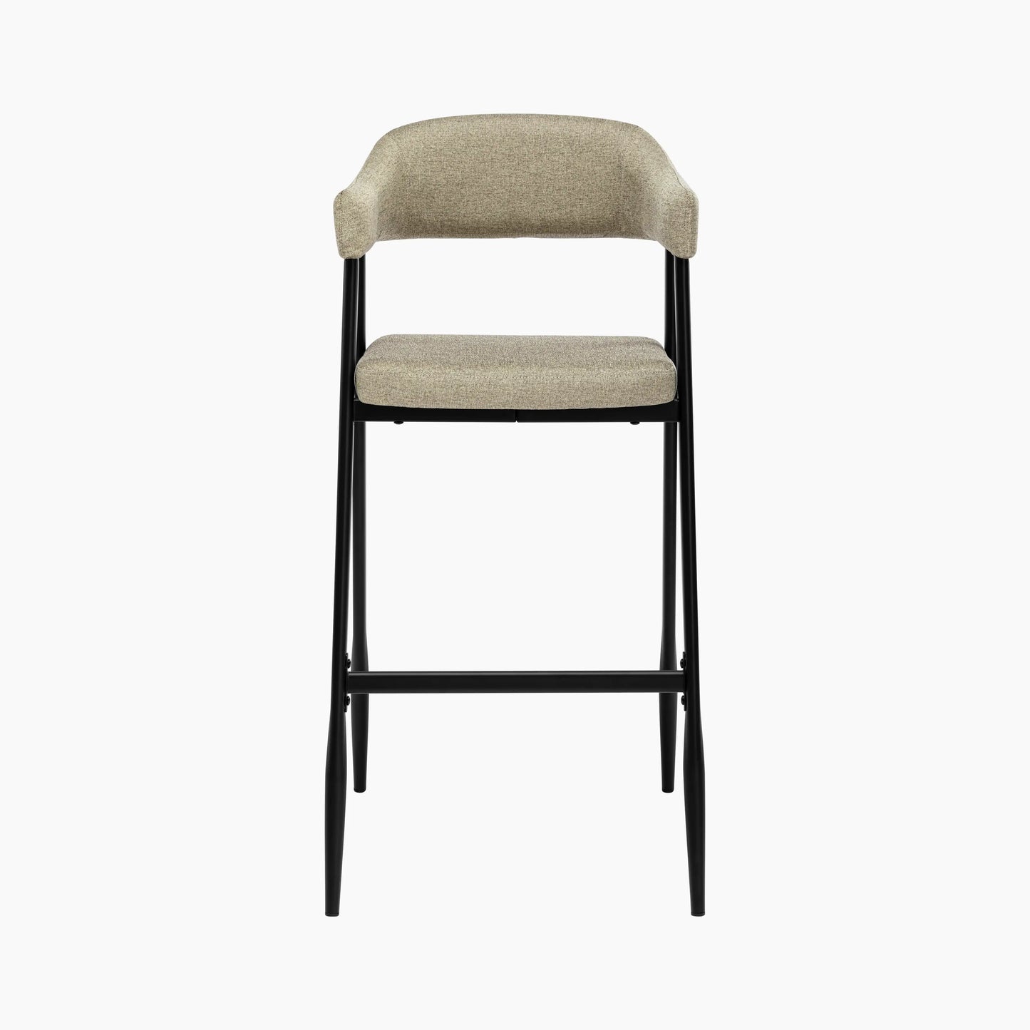 Presley Bar Stool | Latte Sustainable Fabric & Black