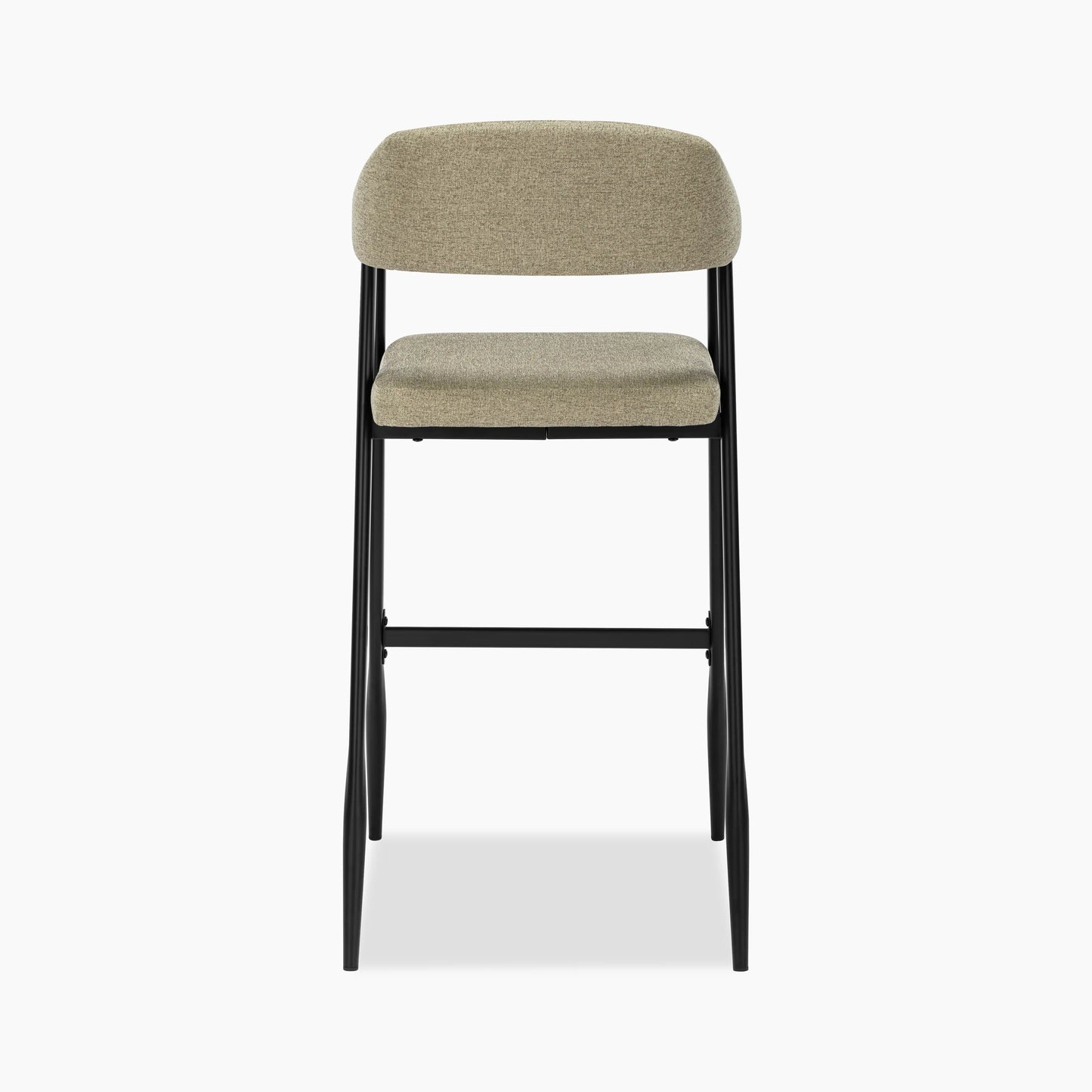 Presley Bar Stool | Latte Sustainable Fabric & Black
