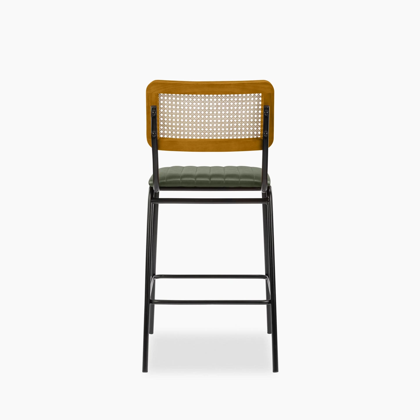 Willis Kitchen Stool | Vintage Green Faux Leather & Black