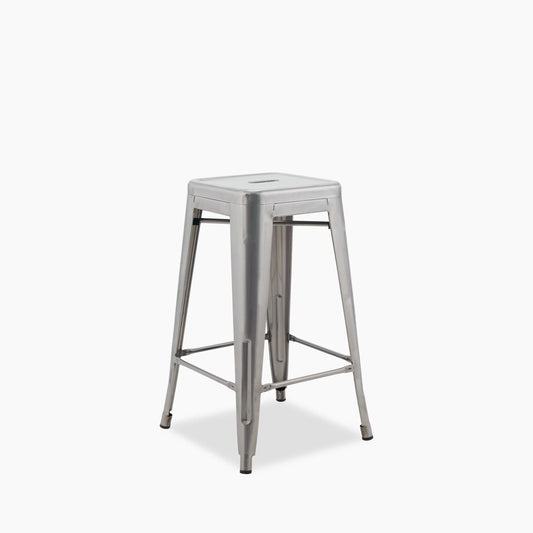 Tolix Style Stackable Kitchen Stool | Gunmetal