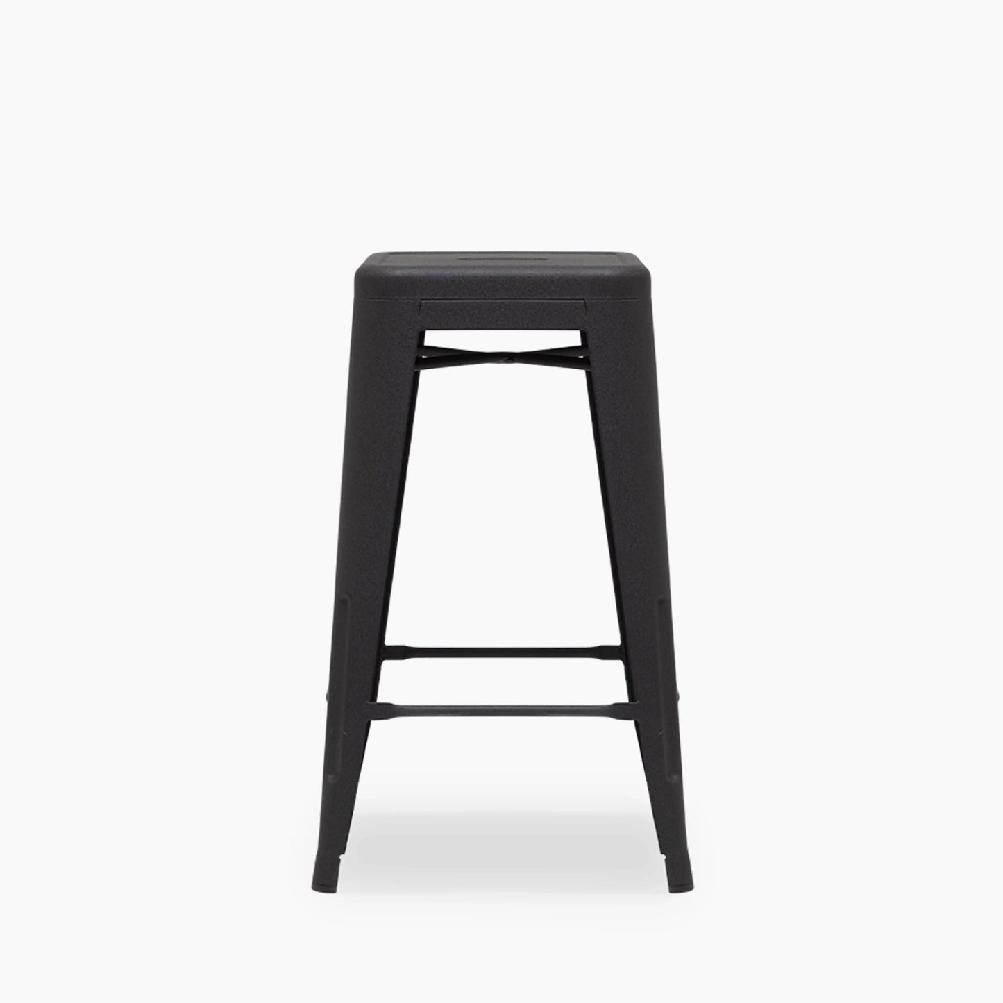 Tolix Style Stackable Bar Stool | Matte Black