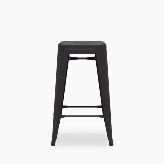 Tolix Style Stackable Bar Stool | Matte Black