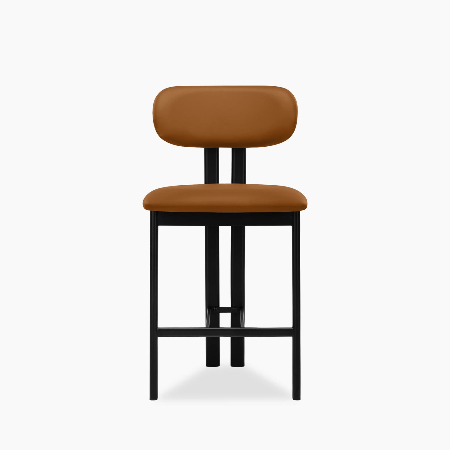Arbor Kitchen Stool | Tuscan Tan Faux Leather & Black