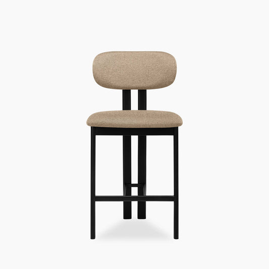 Arbor Kitchen Stool | Latte Sustainable Fabric & Black