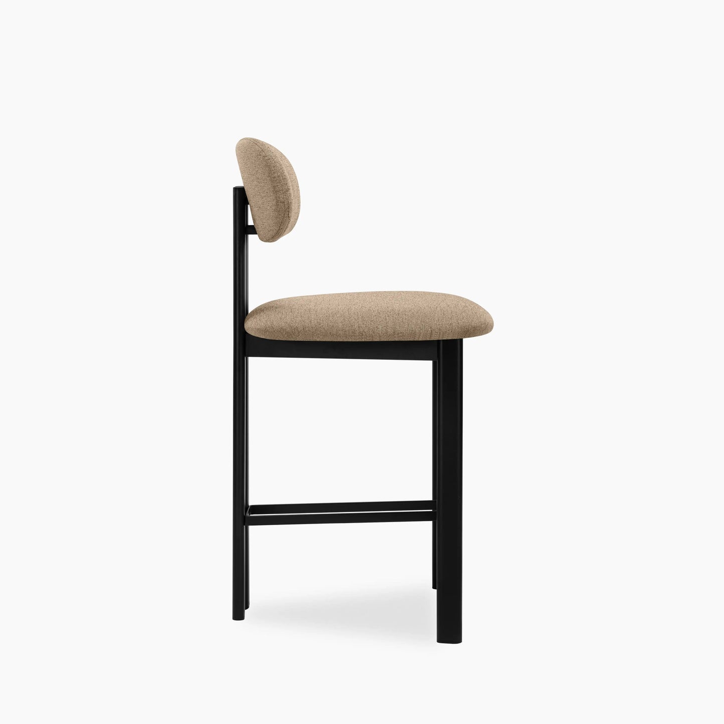 Arbor Kitchen Stool | Latte Sustainable Fabric & Black