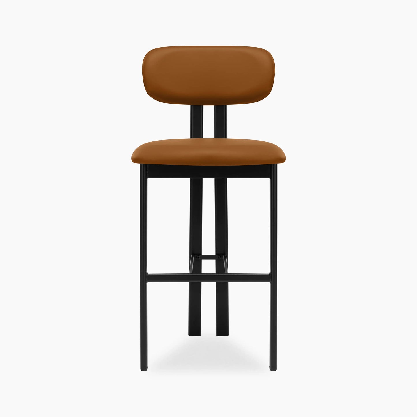 Arbor Bar Stool | Tuscan Tan Faux Leather & Black