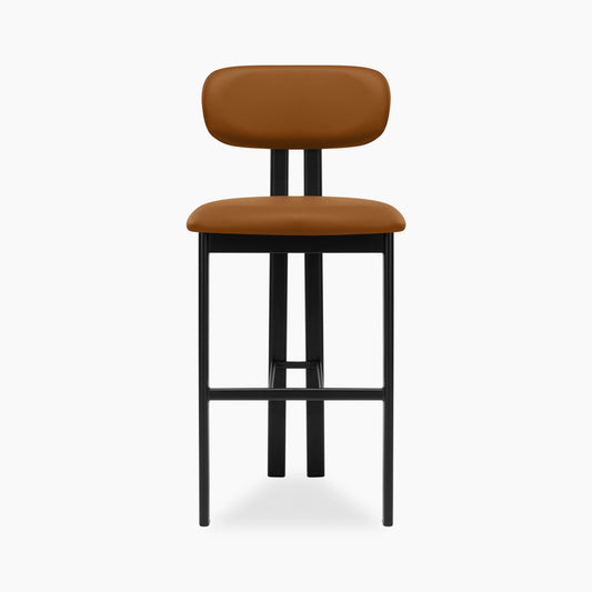 Arbor Bar Stool | Tuscan Tan Faux Leather & Black