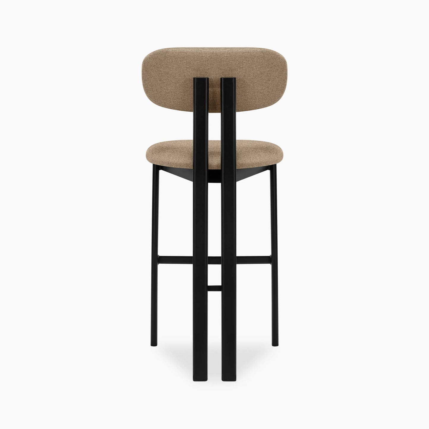 Arbor Bar Stool | Latte Sustainable Fabric & Black