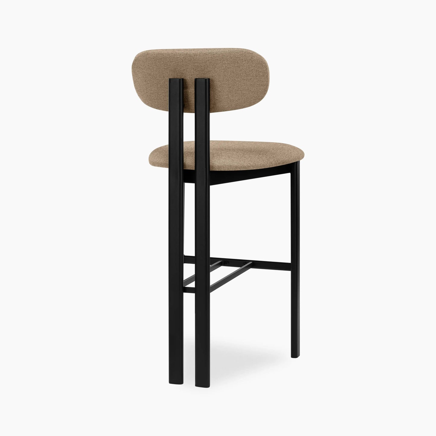 Arbor Bar Stool | Latte Sustainable Fabric & Black