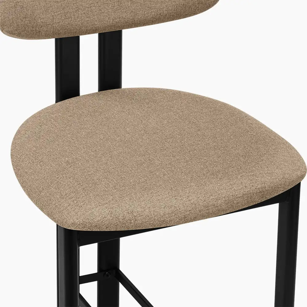 Arbor Bar Stool | Latte Sustainable Fabric & Black