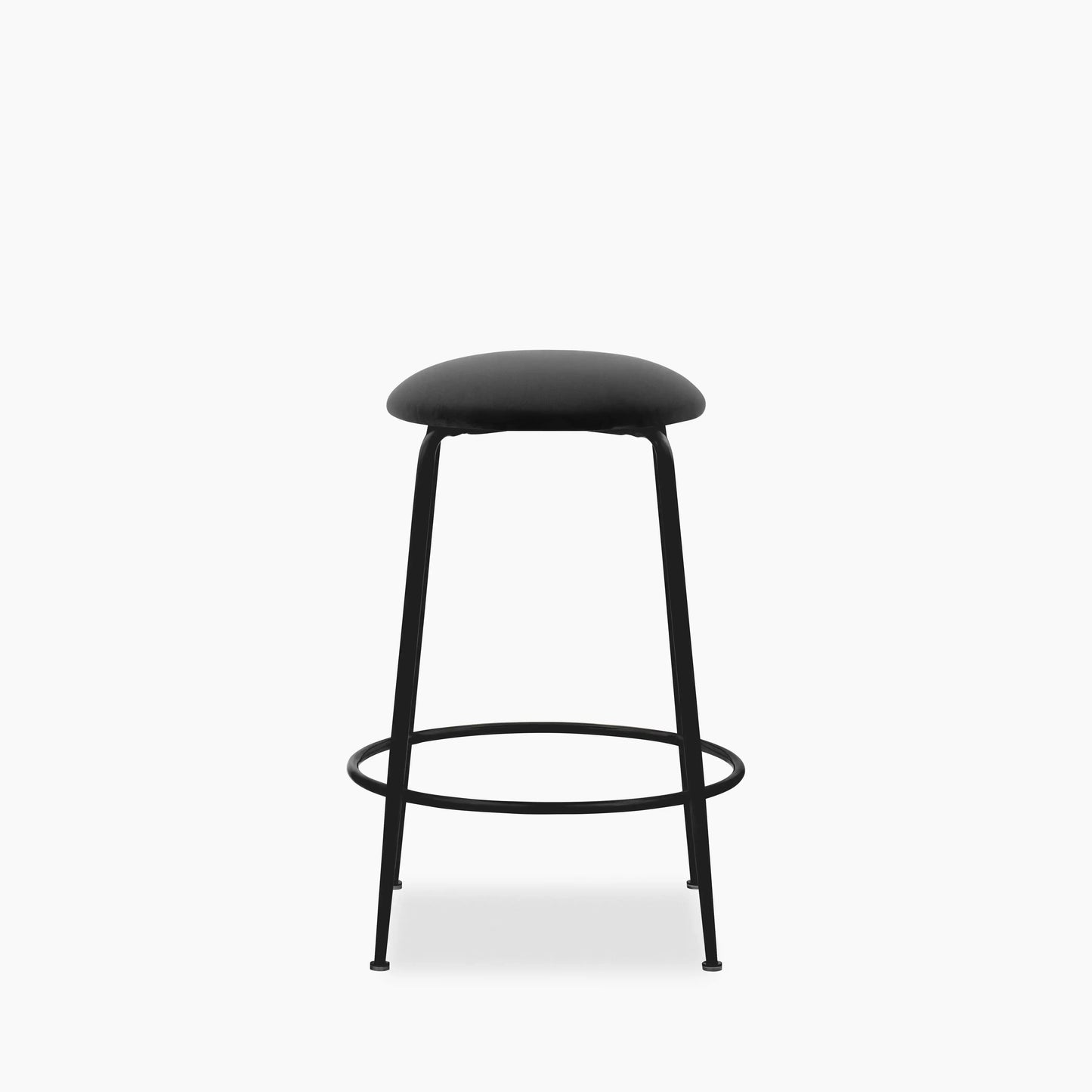 Regent Kitchen Stool | Grey Sustainable Velvet