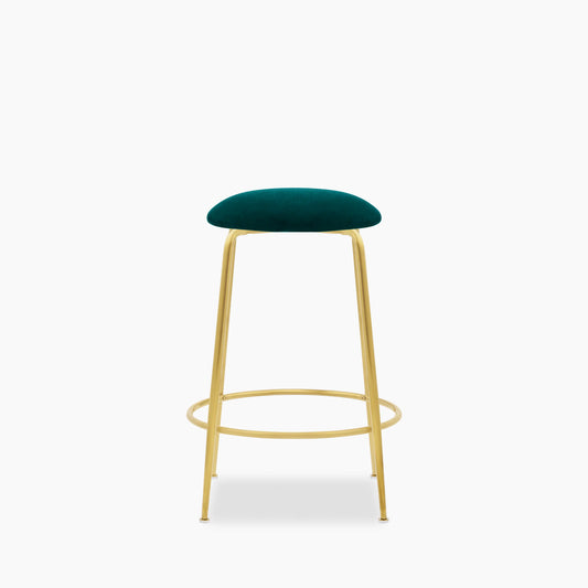Regent Kitchen Stool | Teal Sustainable Velvet