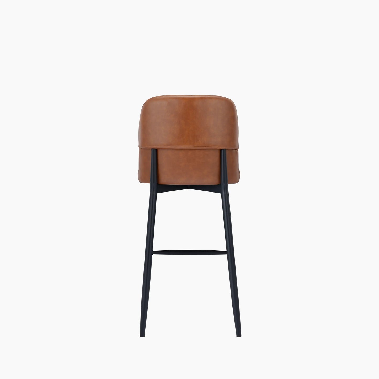 Amari Bar Stool | Vintage Tan Faux Leather & Black