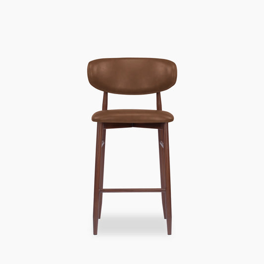 Halston Kitchen Stool | Vintage Tan & Walnut
