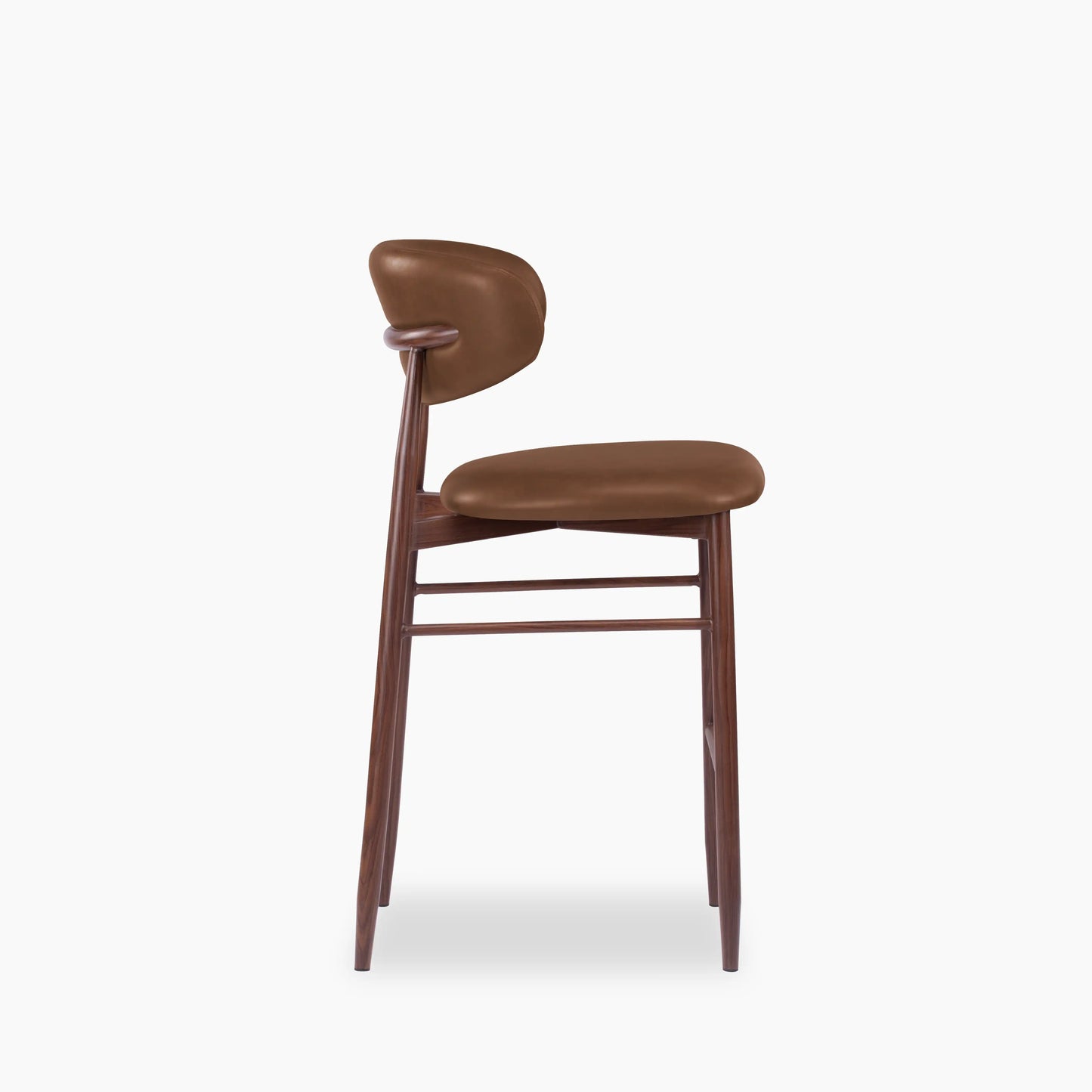 Halston Kitchen Stool | Vintage Tan & Walnut