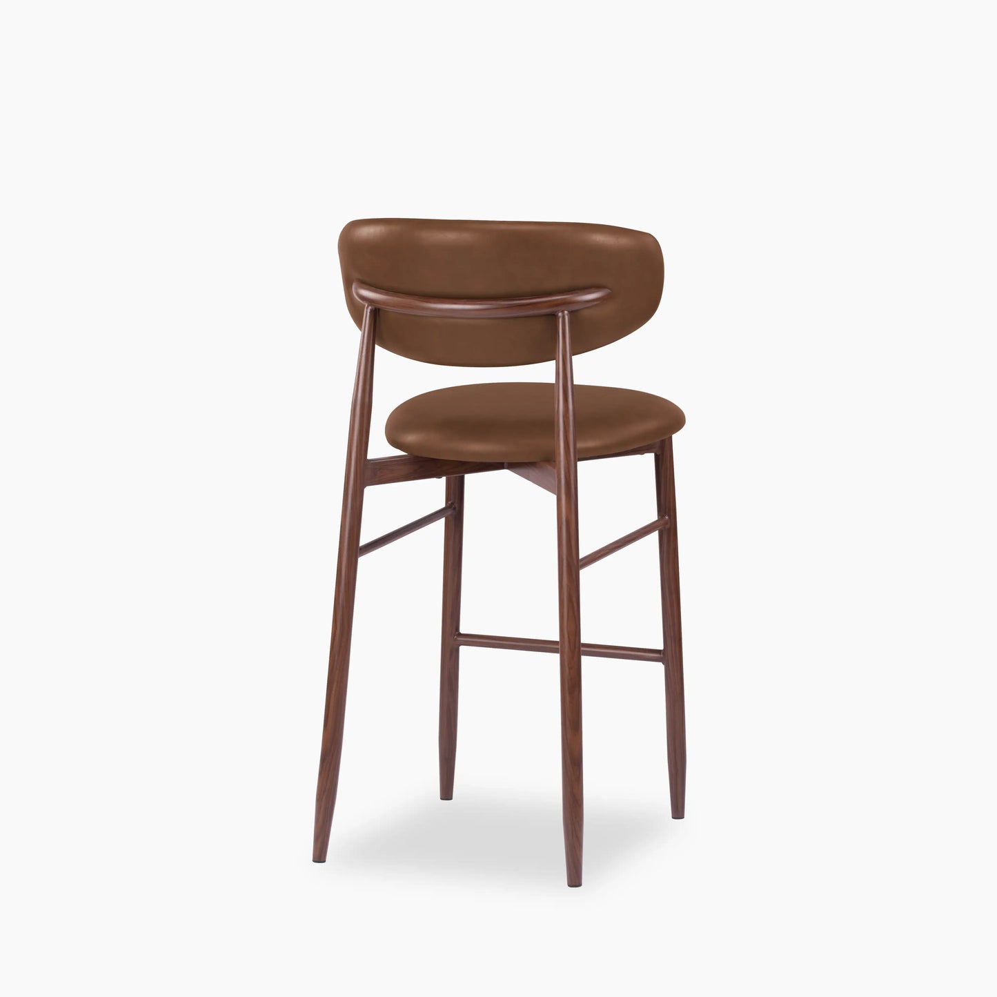 Halston Kitchen Stool | Vintage Tan & Walnut