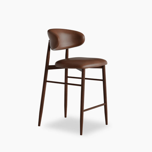 Halston Kitchen Stool | Vintage Tan & Walnut