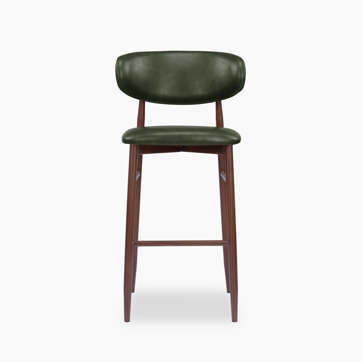 Halston Bar Stool | Vintage Green & Walnut