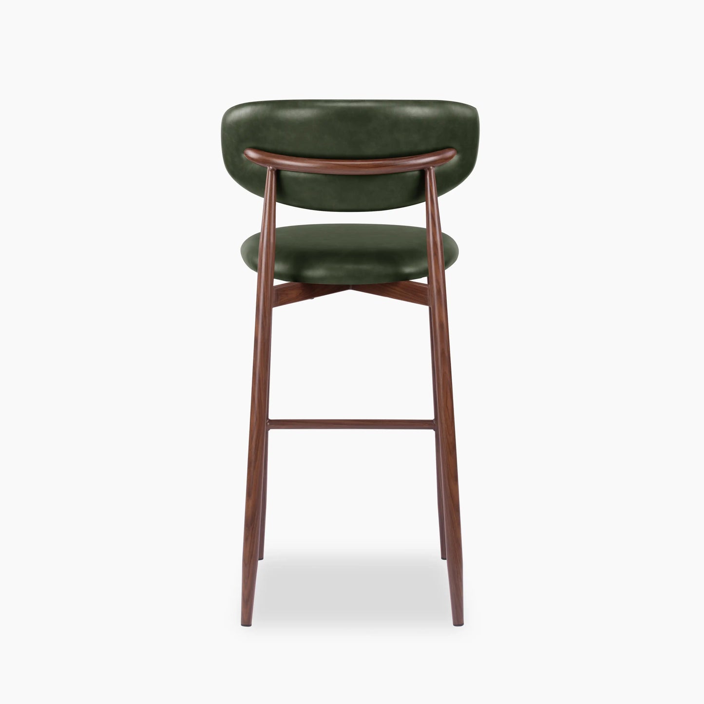 Halston Bar Stool | Vintage Green & Walnut