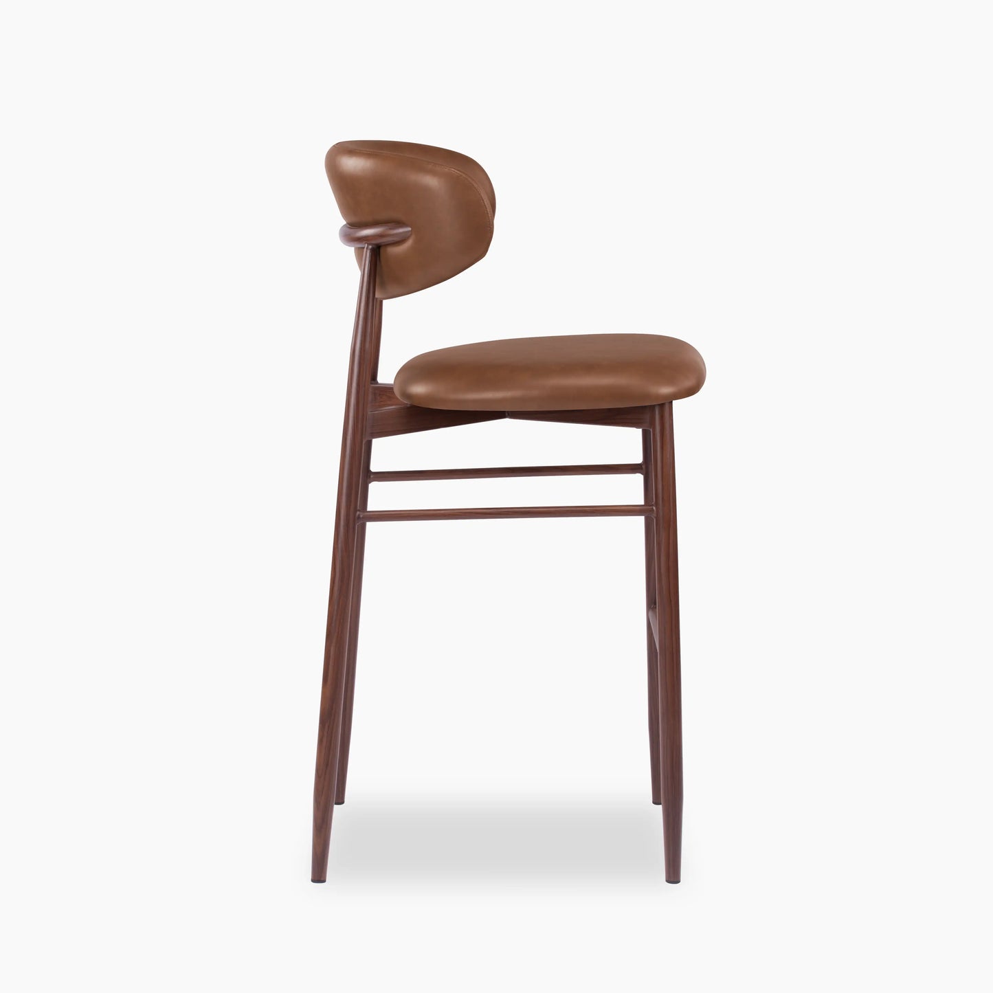Halston Bar Stool | Vintage Tan & Walnut