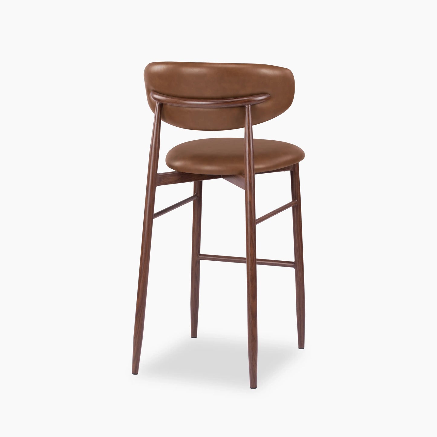 Halston Bar Stool | Vintage Tan & Walnut