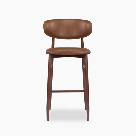 Halston Bar Stool | Vintage Tan & Walnut