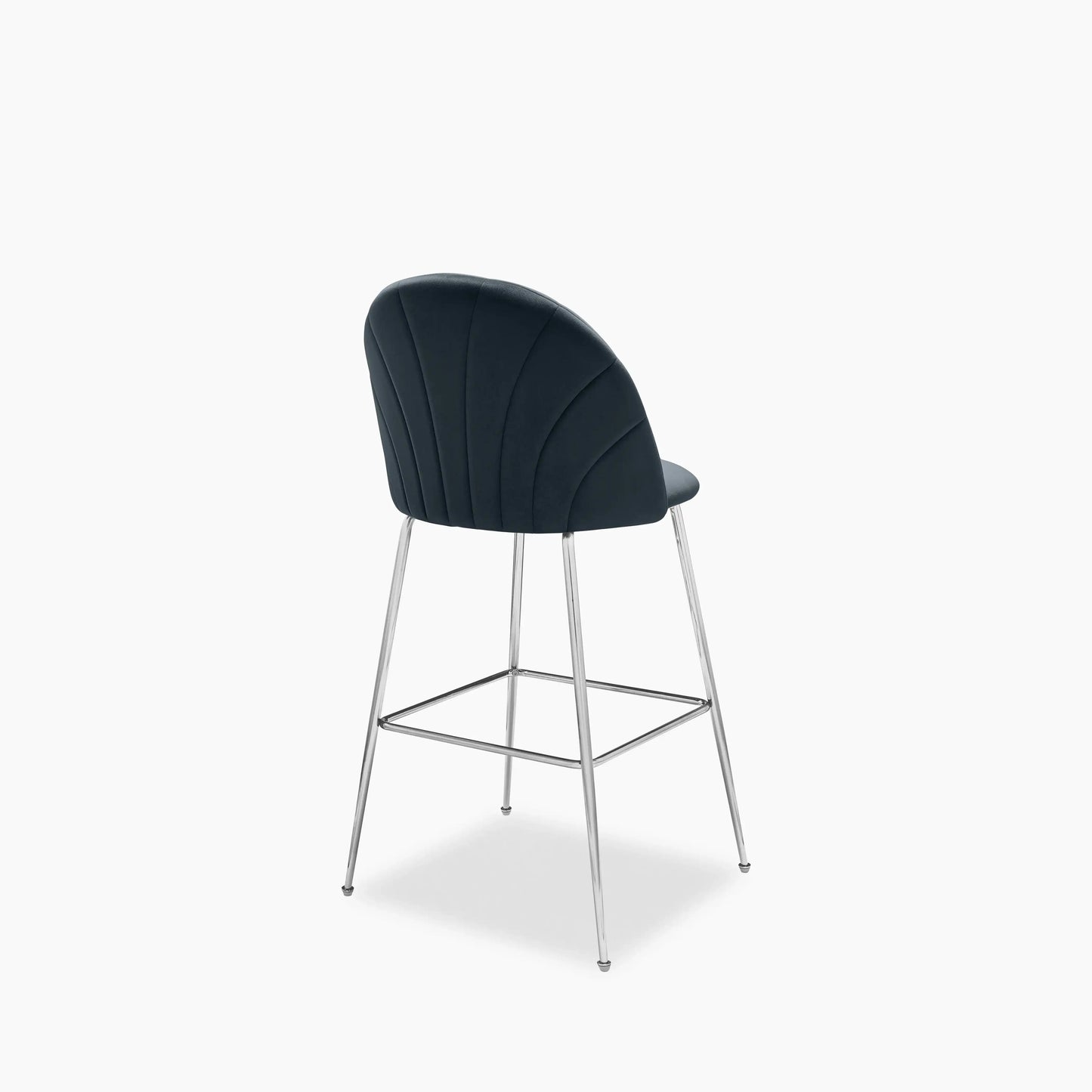 Sylvia Bar Stool | Ink Grey Sustainable Velvet