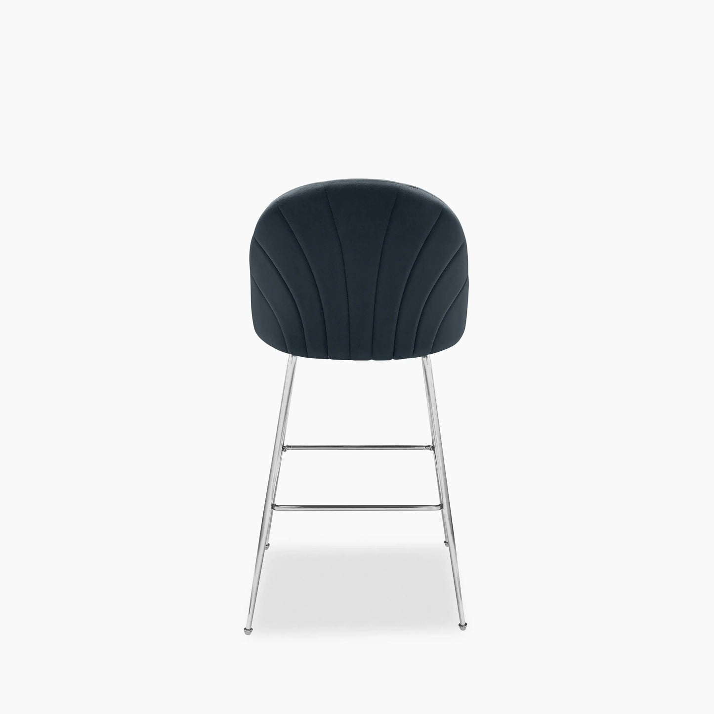 Sylvia Bar Stool | Ink Grey Sustainable Velvet