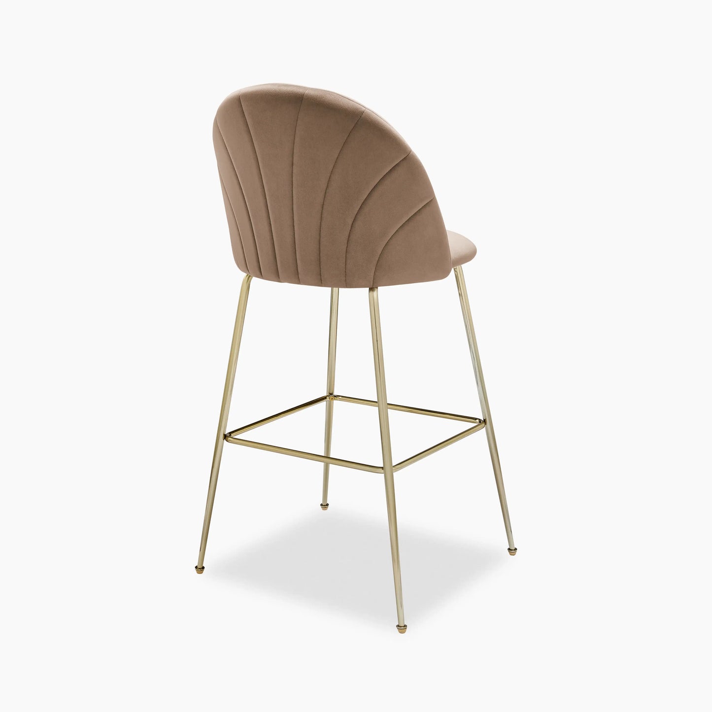 Sylvia Bar Stool | Taupe Sustainable Velvet