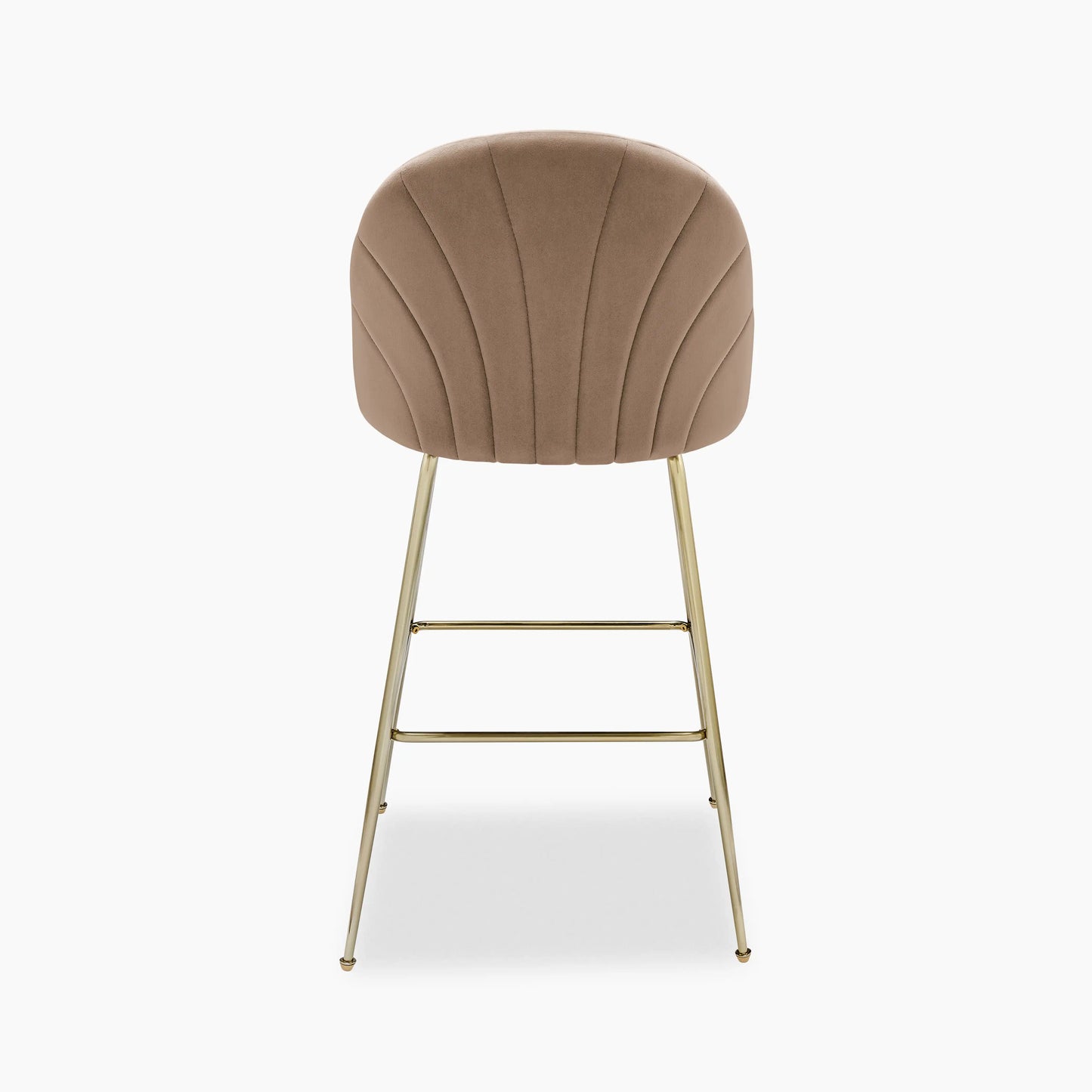 Sylvia Bar Stool | Taupe Sustainable Velvet