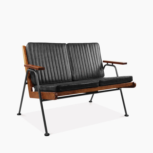Wickham 2 Seater Sofa | Black Faux Leather