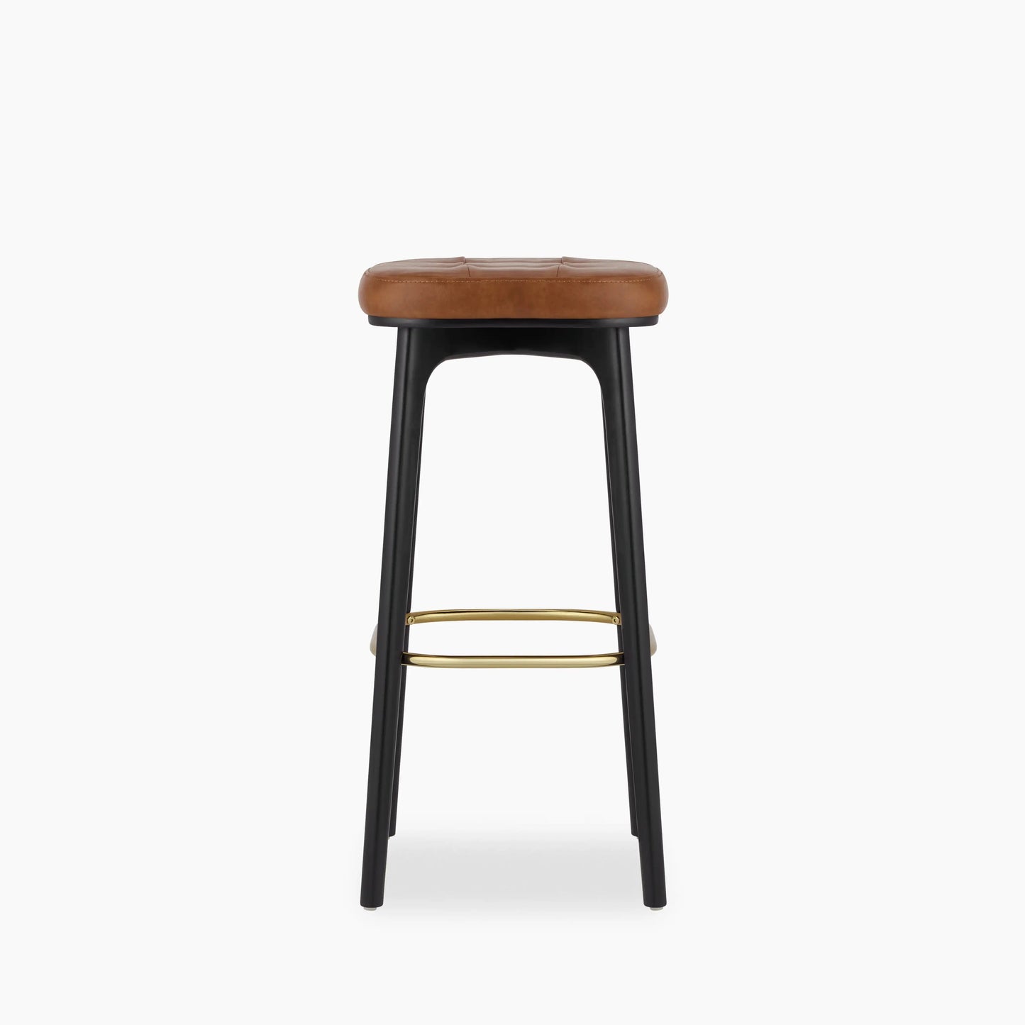 Winchester Bar Stool | Tan Faux Leather & Black