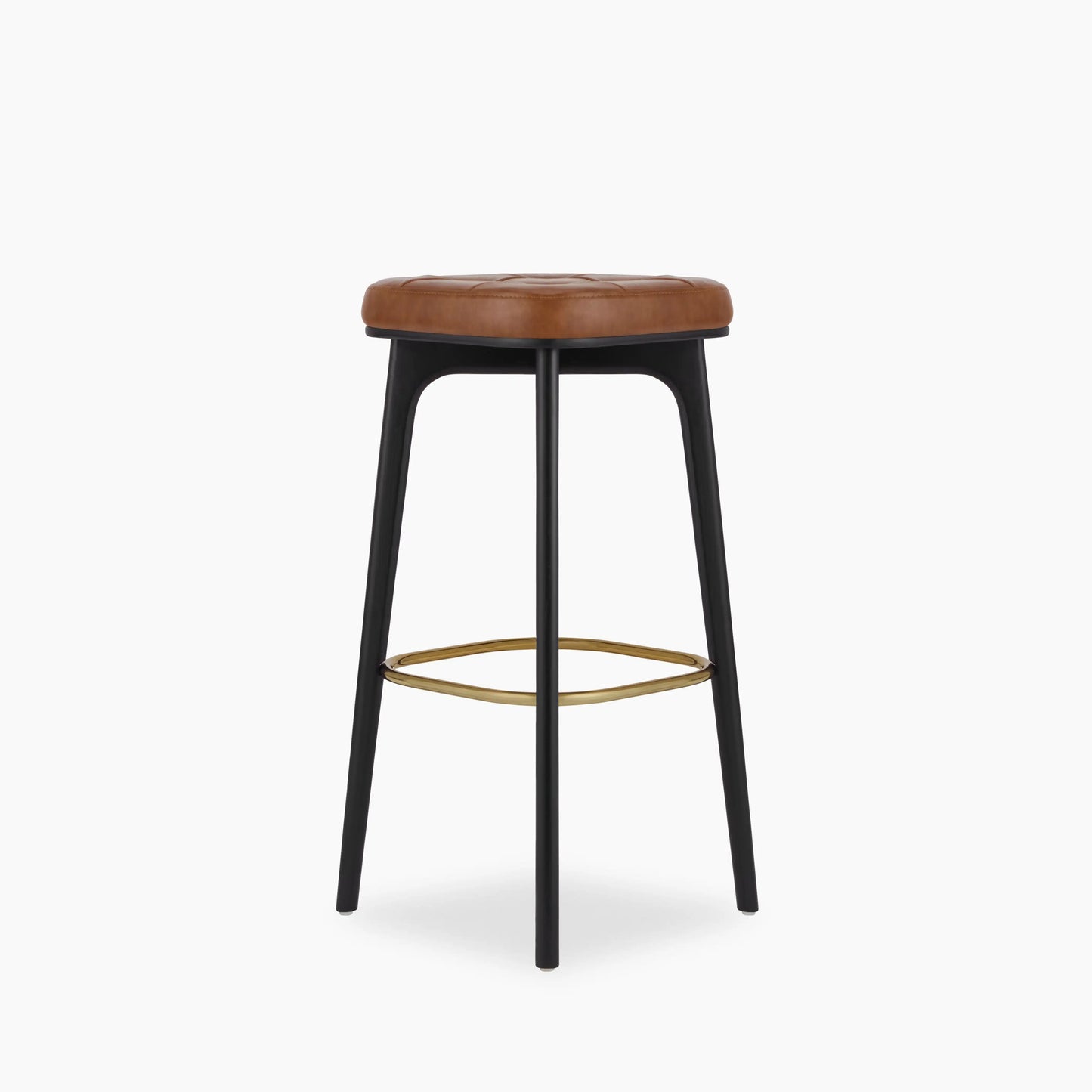 Winchester Bar Stool | Tan Faux Leather & Black
