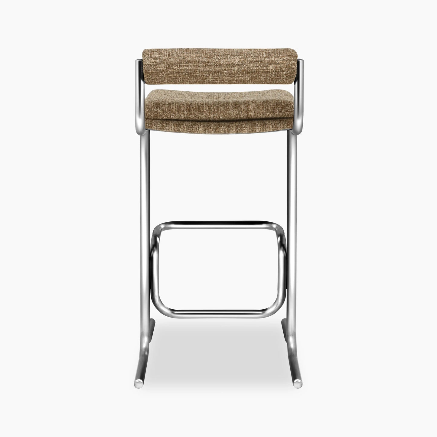 Wilbur Bar Stool | Speckled Cappuccino Boucle & Chrome