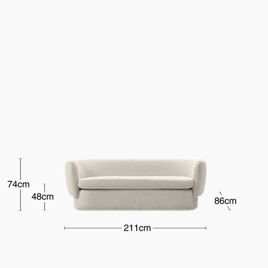 Miller 3 Seater Sofa | Speckled Stone Sustainable Boucle