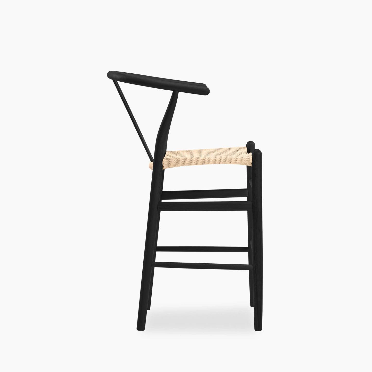 Wish Wooden Kitchen Stool | Natural Weave & Black