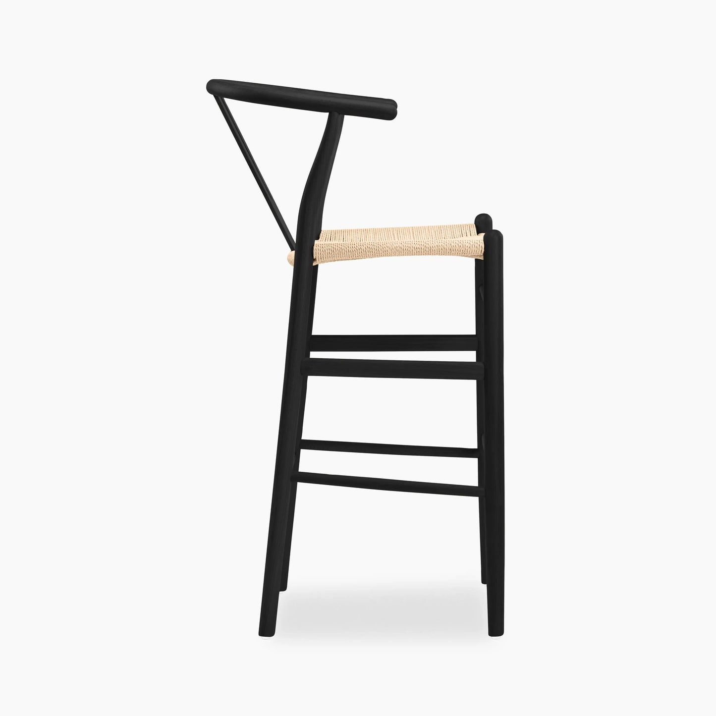 Wish Wooden Bar Stool | Natural Weave & Black
