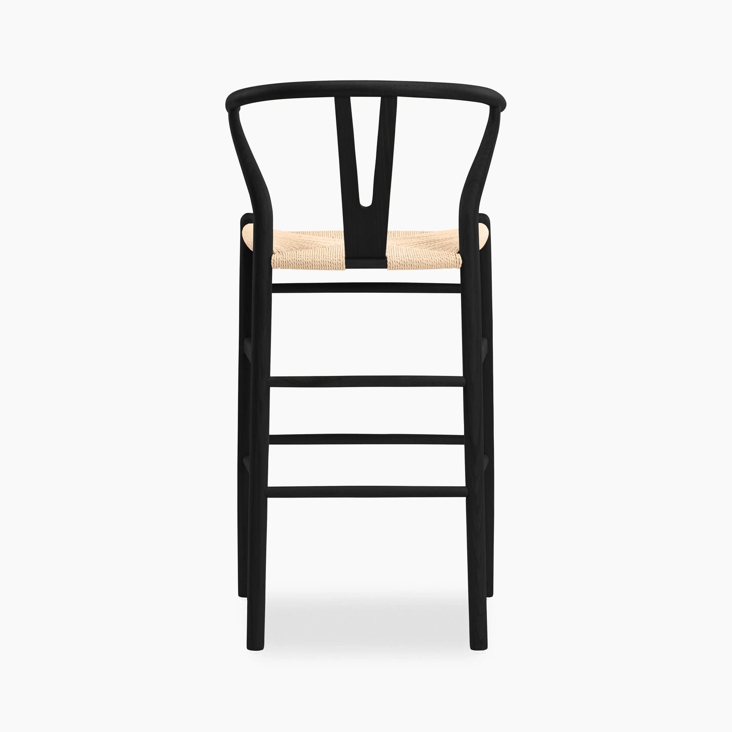 Wish Wooden Bar Stool | Natural Weave & Black