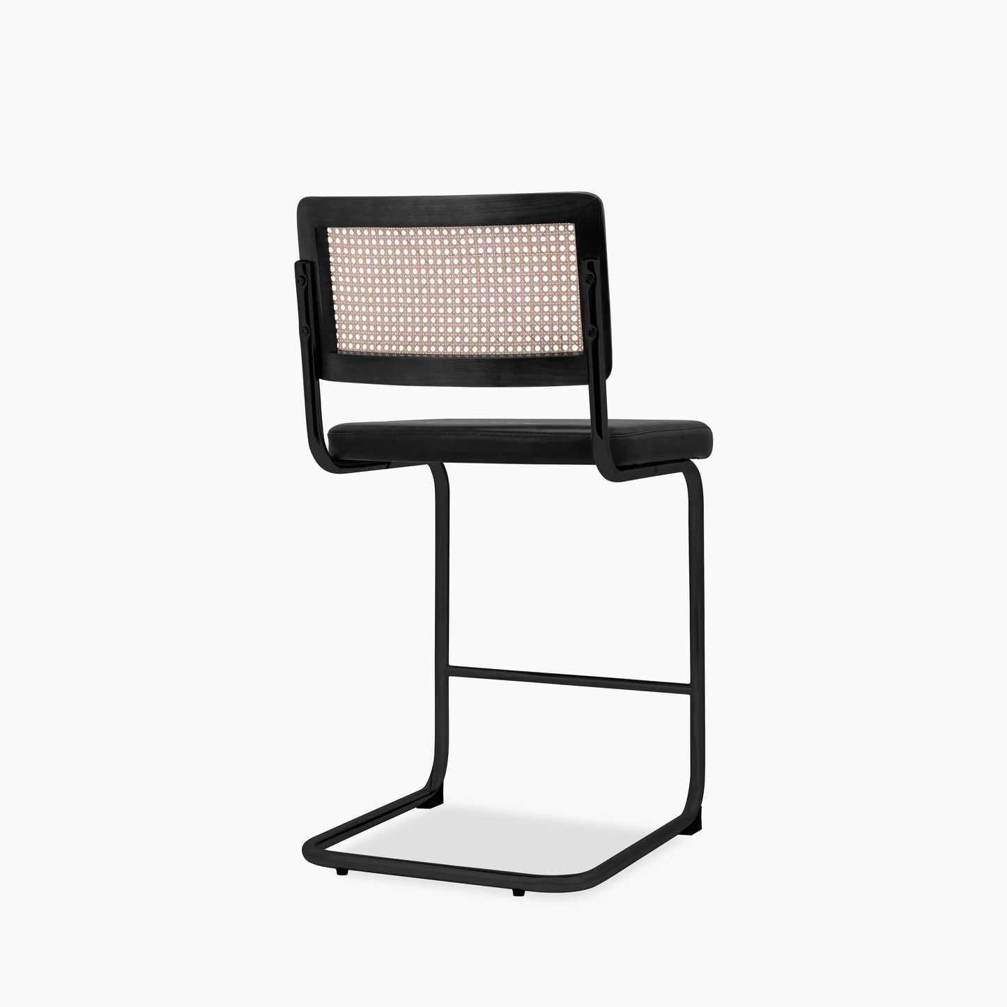 Kenton Kitchen Stool | Vintage Black Faux Leather & Black