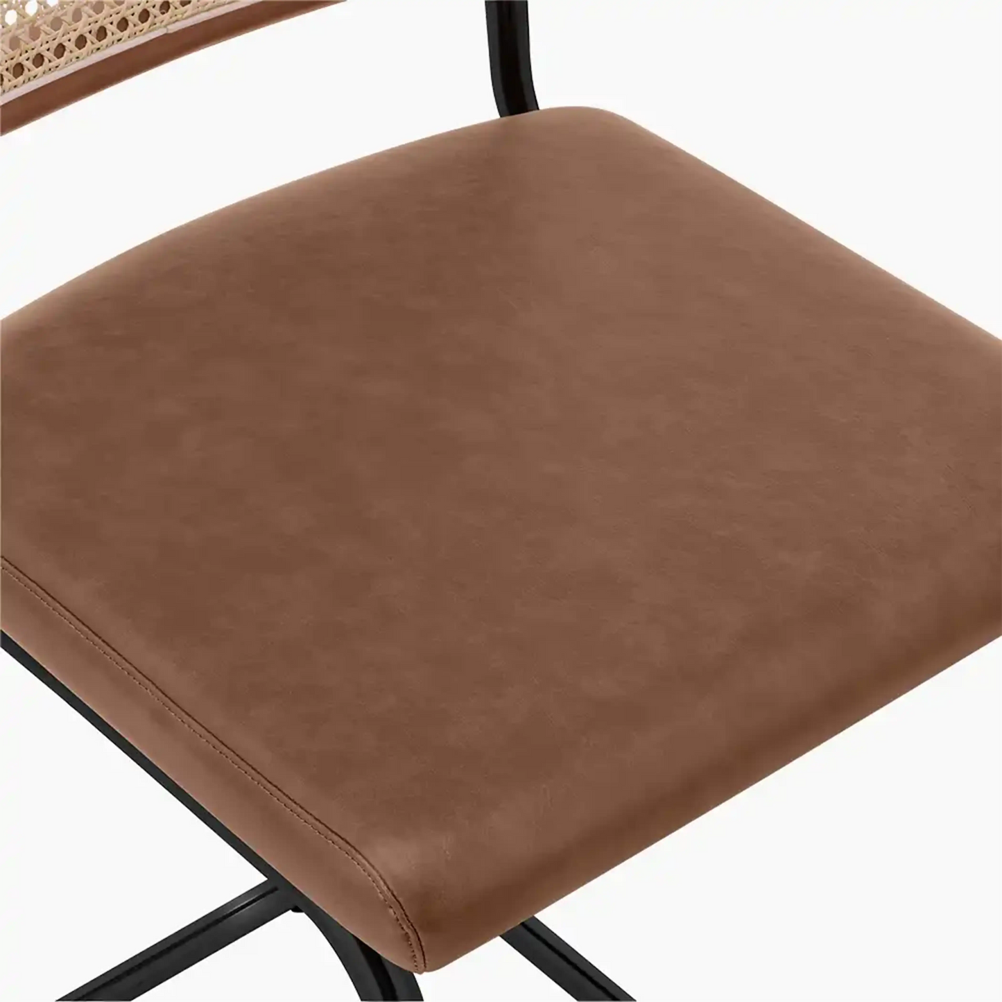 Kenton Kitchen Stool | Vintage Tan Faux Leather & Black