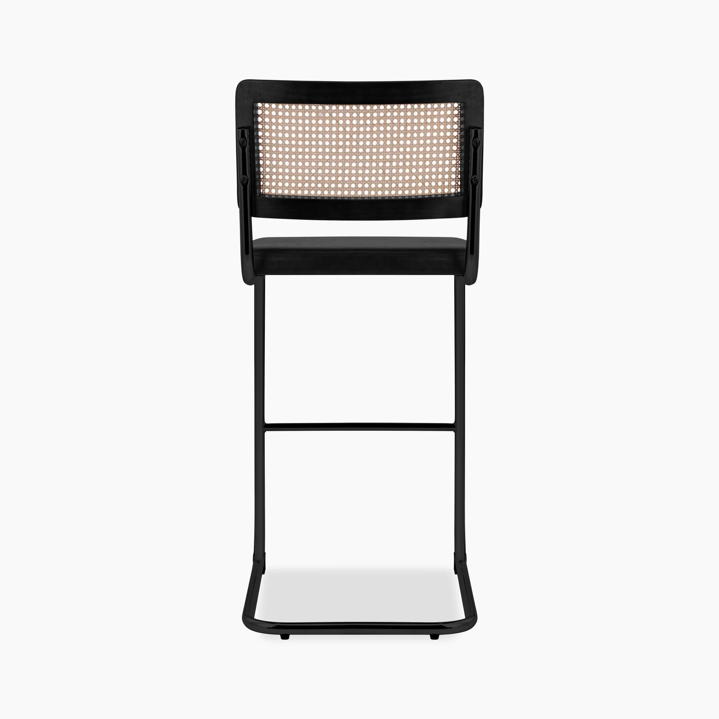 Kenton Bar Stool | Vintage Black Faux Leather & Black