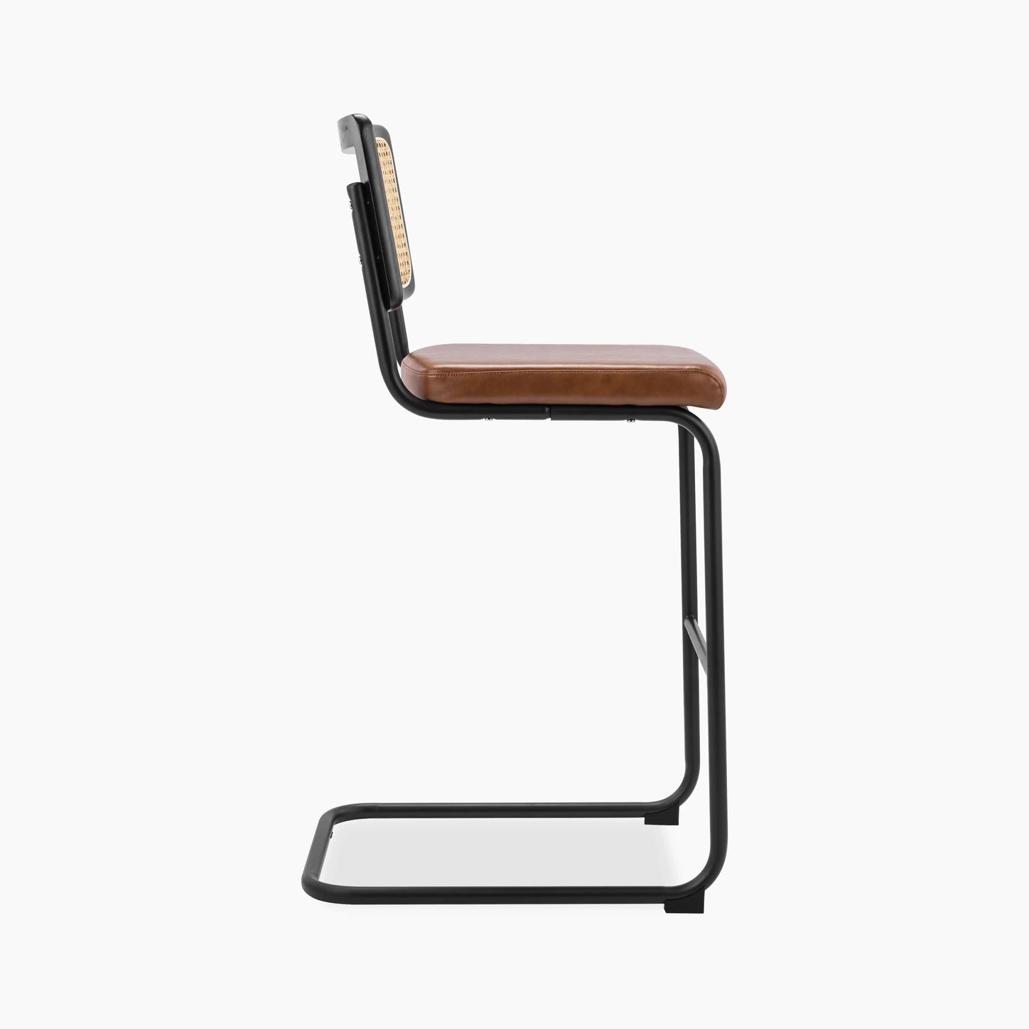 Kenton Bar Stool | Vintage Tan Faux Leather & Black