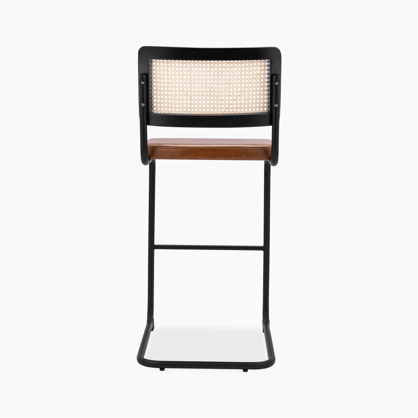 Kenton Bar Stool | Vintage Tan Faux Leather & Black