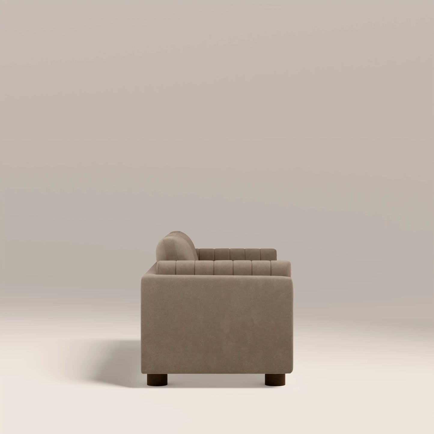 Halton 2 Seater Sofa | Truffle Brown Sustainable Mohair Velvet