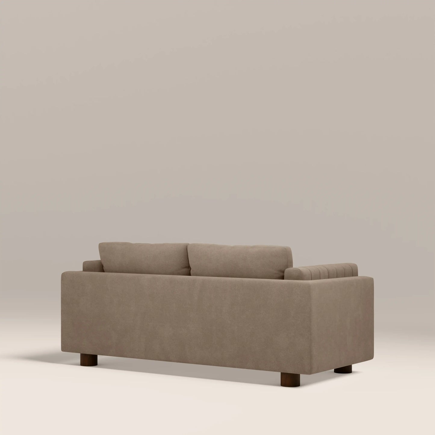 Halton 2 Seater Sofa | Truffle Brown Sustainable Mohair Velvet