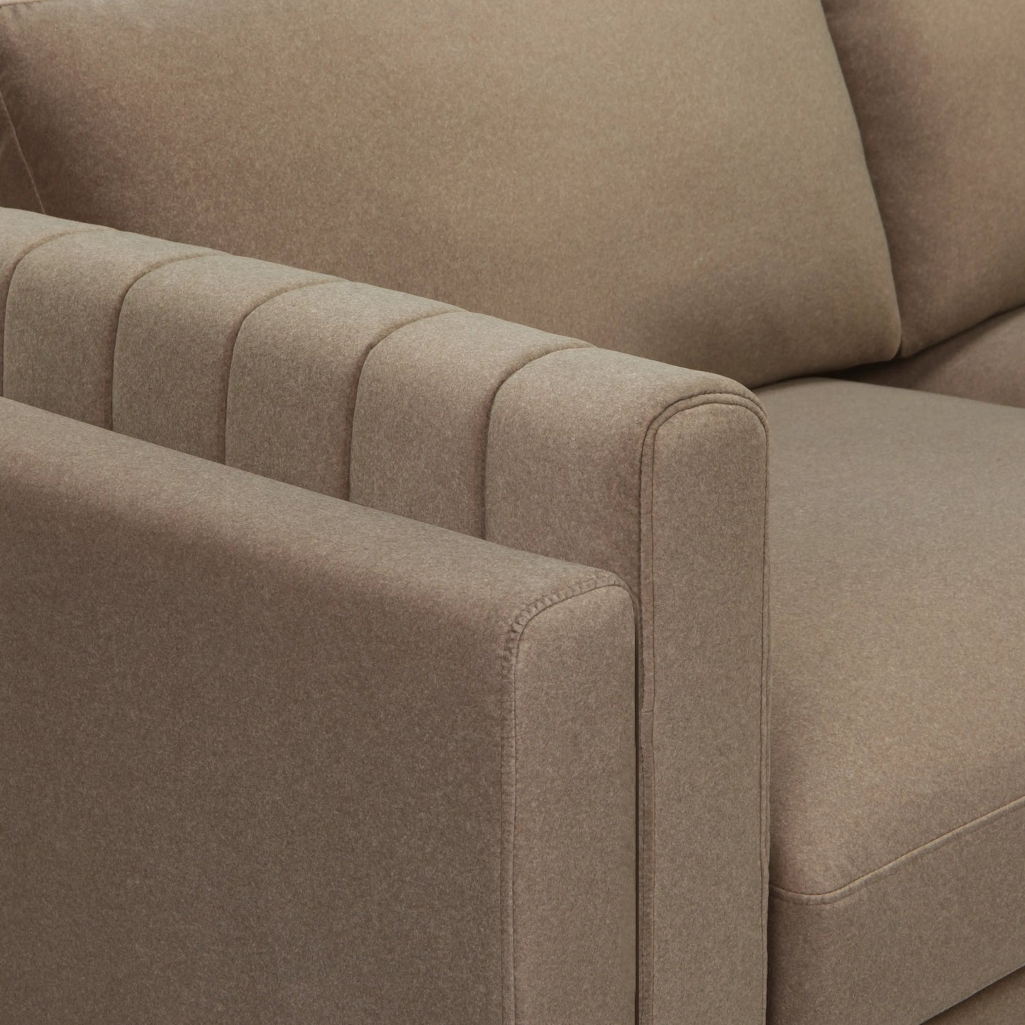 Halton 3 Seater Sofa | Truffle Brown Sustainable Mohair Velvet